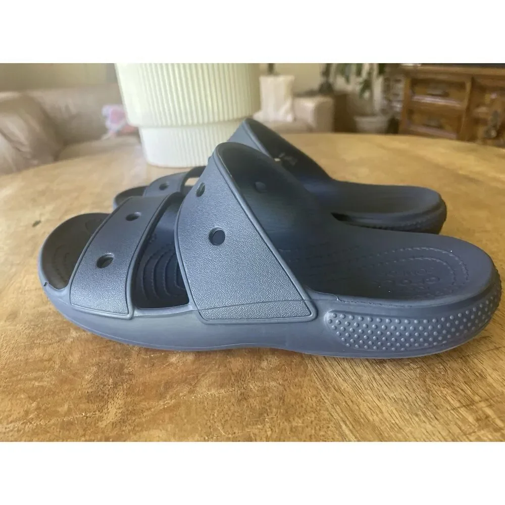 Crocs Classic Slide Sandals Blue Women’s Comfort Slip On Pool Shower Shoes